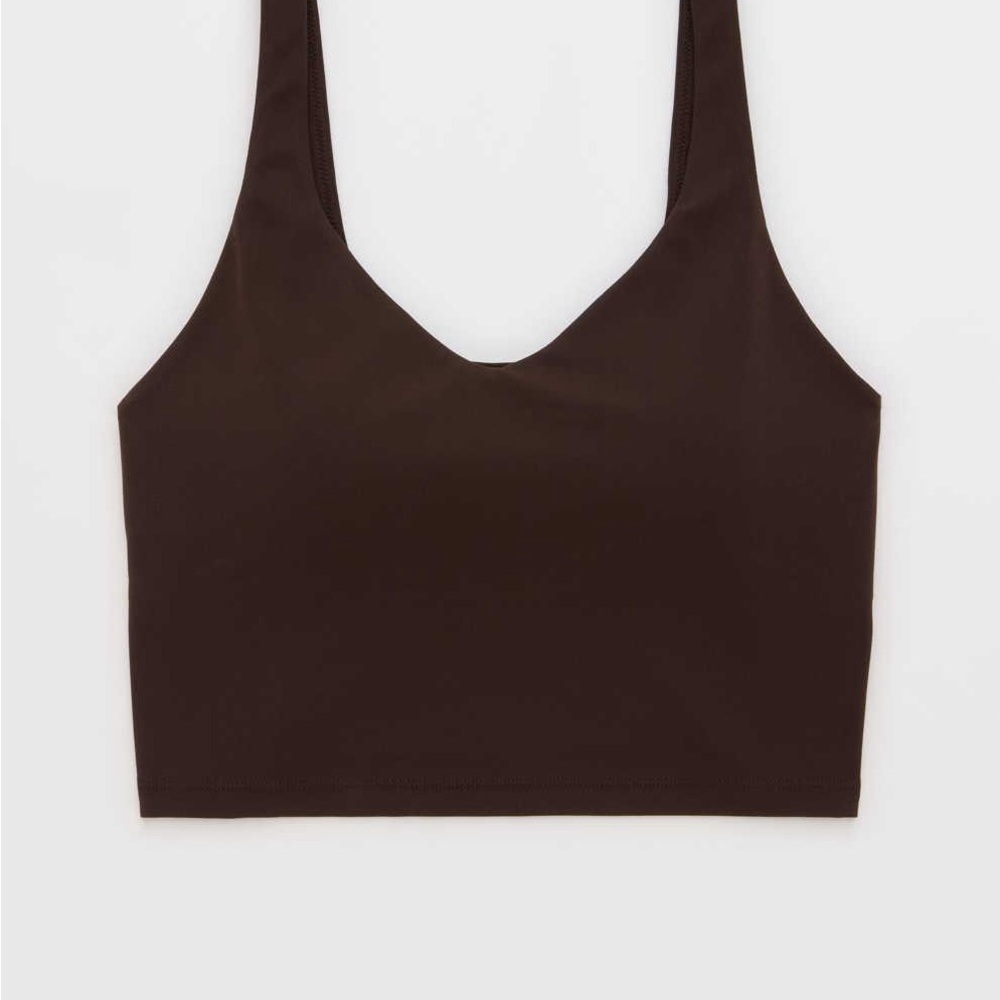 OFFLINE by Aerie Real Me Low Key Longline Sports Bra - Canyon Sun